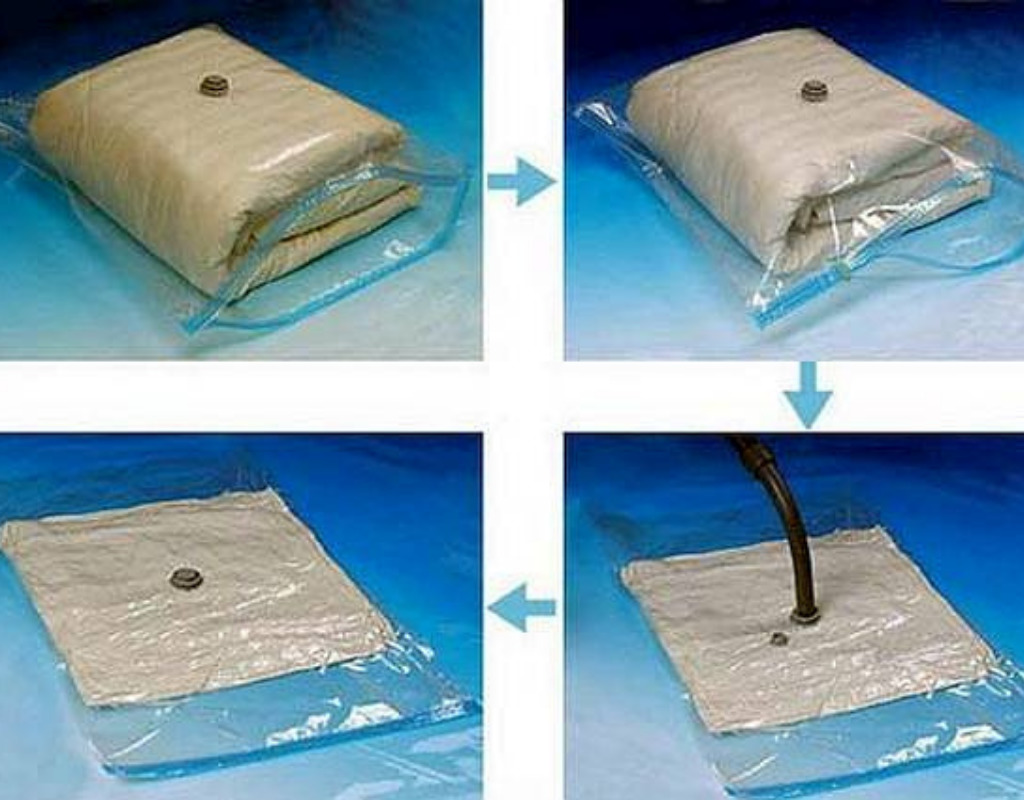 Как упаковать одеяло в вакуумный пакет